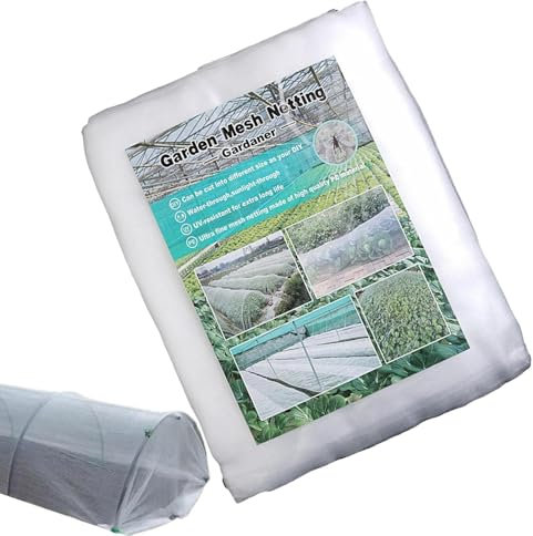 Red de protección contra insectos de 15 m, red de protección contra insectos, insectos, pájaros, moscas, red de protección, para jardín, jardín o huerto