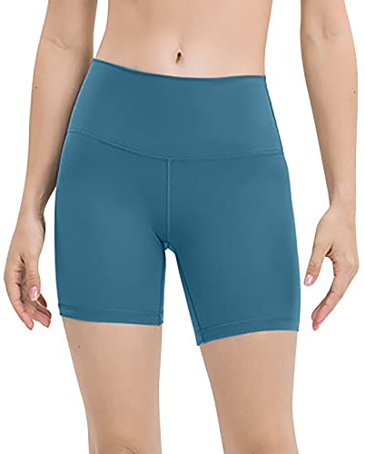 Sporthose Damen Sport Shorts High Waist Yogahose Mit Taschen Kurze Sporthose Blickdicht Leggins Für Yoga Gym Fitness Poledance Premium Radlerhose Blickdicht Weiss