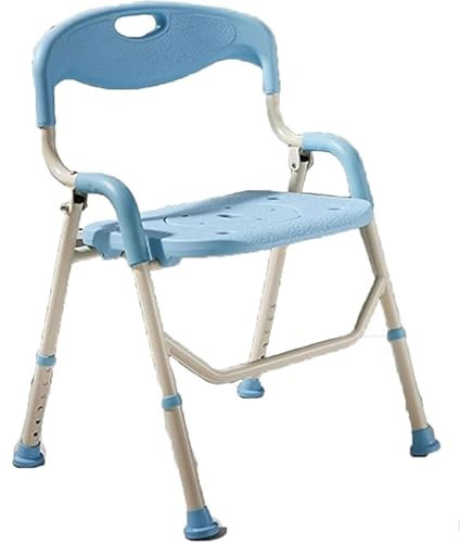 QJWM Toilettenstuhl Nachttisch-Toilettenstuhl Klappbarer Dusch-Toilettenrollstuhl Für Erwachsene, Behinderte Und Ältere Menschen A