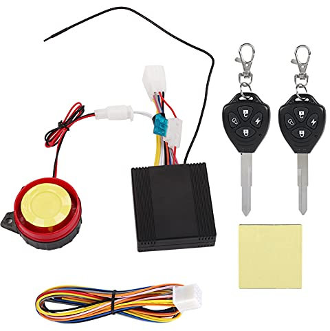 Klanata 125dB 12V Sistemas de Alarma Impermeable para Motocicleta, Seguridad antirrobo para Bicicletas y Scooters, Control Remoto de Scooter Doble Incluido