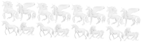 BESTonZON 4 Sätze Malspielzeug Für Kinder Diy- in Einhornform Einhorn Selber Malen Einhorn-minifiguren Einhorn-malerei Zum Selbermachen Kleine Figuren Einhorn Abs Weiß 4 Stück * 4