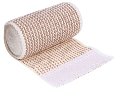 Hochelastische Selbsthaftende Elastikbinde aus Baumwolle Spandex | Wiederverwendbar, Beige Ausführung, für Outdoor Sport, Kompakte Fixierung