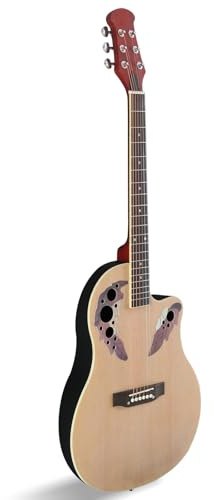 Ktaxon 41 Inch Acoustic Guitar, Full-Size Beginner Cutaway, Natural