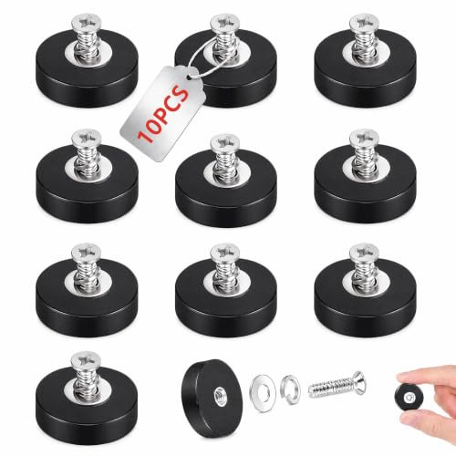 10 x 22 mm Rubber Coated Neodymium Magnets,with a Load Capacity of 5.5 kg | Strong Rubberised Magnets, Non-slip, Suitable for Vehicles and Fastening Tools