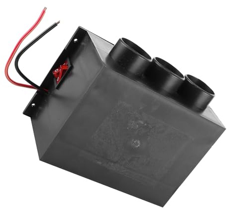 SASKATE 12V Car Heater 3 Hole Portable Defroster Windscreen Defroster Defogger with PTC Ceramic Heating Temp Gears for Cars Trucks Buses Campers