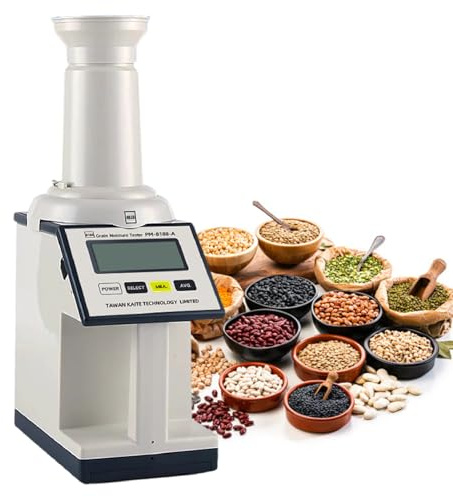XEEAOFE Misuratore di umidità dei Cereali Portatile, Misuratore di umidità per 14 Cereali Compreso Grano, Mais, Gamma di Misura 1~40%