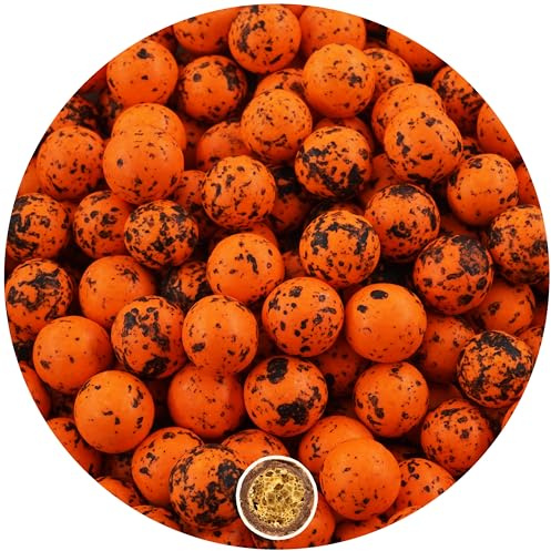 EinsSein 0,35kg Crispy Schokoperlen orange-schwarz Halloween | essbare Deko Süssigkeiten Candy Sweets | mini Kugeln für Gastgeschenke Mitgebsel | Tischdeko zum Essen
