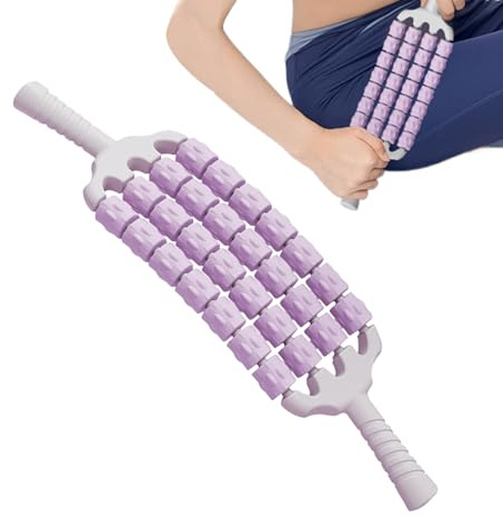 Rodillo muscular – de masaje portátil | Rodillo de tejido profundo PP – Herramienta de relajación plegable, antideslizante, para todo el cuerpo, cuello, espalda, pantorrillas, muslos, br