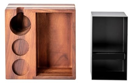 Espresso Knock Box E Tamping Station Bussola For Caffè Espresso In Legno Scatola For Stazione Di Pigiatura For Macchina Da 58 Mm Accessori For