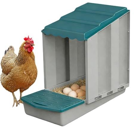Cajas para Gallinero,Impermeable para Gallinas - con Huevo Rodante para Gallinas Ponedoras | para Granjeros, Amantes de Animales, Corrales de Jardín, Gallineros Móviles, Granjas Patio Trasero