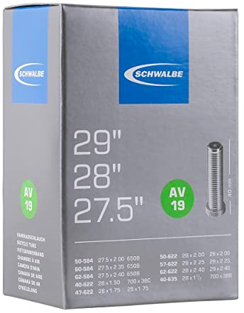 Schwalbe Unisex AV19 Schlauch, Schwarz 2er Pack, Einheitsgröße / 40 mm