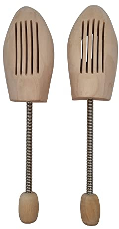 DELFA 1 Paar Holz Schuhspanner Schuhformer Schuhstrecker mit Spiralfeder Damen Herren Gr. 42/43