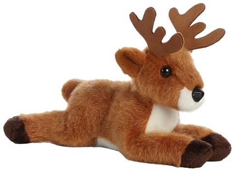 Aurora® Adorable Mini Flopsie™ Deer Stuffed Animal - Mini Companions Ready for Playful Adventures - for Kids All Ages, Toddlers, Adults, and Families - Brown 8 Inches