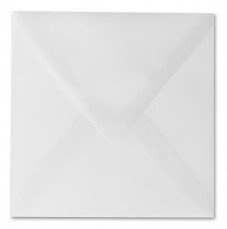 50 Quadratische Briefumschläge - Transparent - 90 g/m² - 150 x 150 mm 15 x 15 cm - Dreieckslasche feuchtklebend - ohne Fenster - sehr gute Qualität