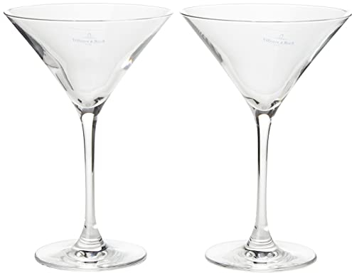 Villeroy & Boch - Purismo Bicchiere Da Martini Set di 2 Trasparente, Lavabile in Lavastoviglie, Bicchieri da Cocktail, Cristallo