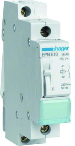 Hager Télérupteur EPN510-1 bouton - 230 V - Blanc