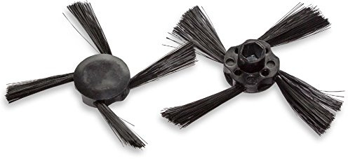 vhbw 2x Seitenbürste kompatibel mit Neato Botvac Connected D10 | Connected D4, Connected D3 Saugroboter - Reinigungsbürsten Set, schwarz