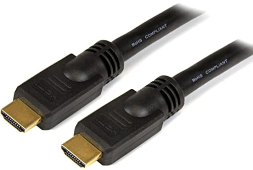 StarTech Câble HDMI 10m, 4K 30Hz, Mâle vers Mâle, Noir (HDMM10M) | Ultra HD 4K x 2K, Connecteurs plaques or, Fabrication de qualite superieure, Cordon HDMI