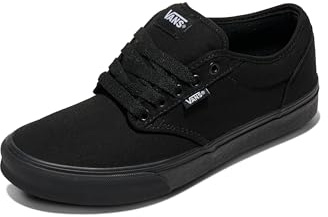 Vans Mens Size 11, Atwood Sneaker Triple Black Canvas Lace Up Shoes, Low Top Men's Trainers, Lightweight Old Skool Sneakers Skate Shoes (11 UK)