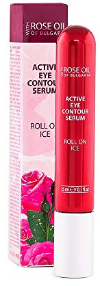 SÉRUM ACTIF CONTOUR YEUX ROLL-EFFET GLACE AVEC HUILE DE ROSE DE Bulgarie pure 100 % 15 ml | Regina Floris