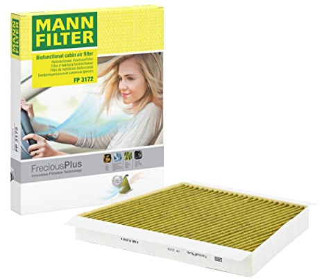 MANN-FILTER FP 3172/1 Innenraumfilter/Kabinenluftfilter - FreciousPlus Biofunktionaler Pollenfilter - Rechtslenker für Pkw + Transporter