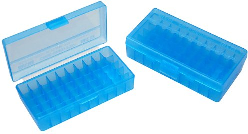 MTM Revolver Munition Box Patronenbox, 50rd .44, Unisex, P50-44-24, blau