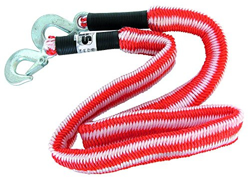 CARPOINT 0178749 Abschleppseil 2800 1.5-4 Meter mit Haken mit Aufbewahrungstasche Abschleppgurt Auto SUV