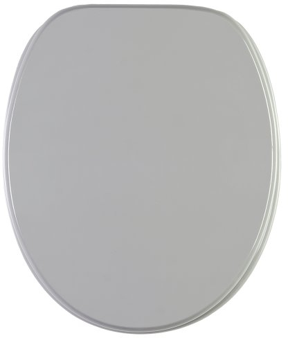 Sanilo WC Sitz ohne Absenkautomatik, hochwertiger Toilettendeckel, einfache Montage, stabile Scharniere, Manhattan Grau