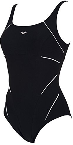 arena Femme Jewel Maillot de Bain Une pi ce, Black-White, 46 EU