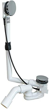 Viega Multiplex Ab und Überlaufgarnitur Visign M5, Ablaufgarnitur für Normalbadewanne 6162.45