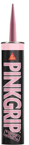 Sika Pinkgrip Instant Grab Adhesive – Slump Resistant – External and Internal Use – 350ml, Pink