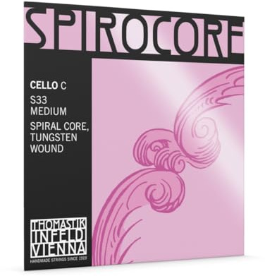 Cordes Thomastik Violoncelle Spirocore Noyau spirale Do Tungstène filé. 4/4; Souple