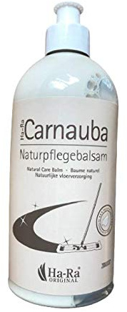 Ha-Ra Carnauba Naturpflegebalsam 500 ml I Boden-Versiegelung I Reinigung & Pflege für Holz & Naturstein-Oberflächen I Naturstein- & Holzwachs farblos I Parkett-Versiegelung & Möbel-Wachs