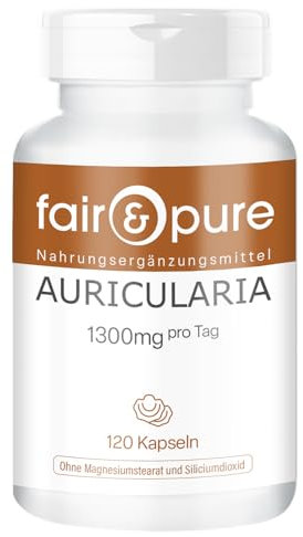 Fair & Pure® - Auricularia 1300mg - (Auricularia Auricula-judae) - Vegan - Natural - 120 Capsules