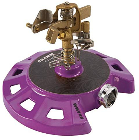 Dramm Irrigatore a impulsi, Base in Metallo Resistente, Testa Regolabile in Ottone, Colore Bacca, 15087