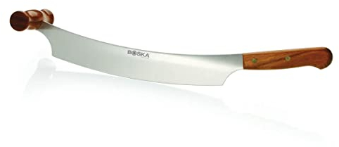 BOSKA Couteau à Fromage Hollandais Professionnel – Longueur de Lame Utile : 250 mm, Poignées en Bois, Pour Fromages Durs et Tendres – Longueur Totale 430 mm