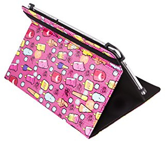 Silver HT Cool Ice Pop - Funda Universal Estampada (9-10.1) Color Rojo y Blanco