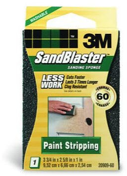 3M 20909-60 60 Grit Sandblaster Paint Stripping Sanding Sponge Block