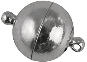 Rayher 2216721 Edelstahl Magnetschließe, 10mm ø, SB-Btl 1Stück, Platin