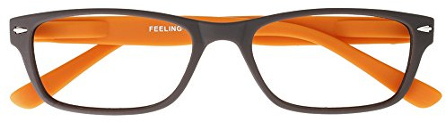 I NEED YOU Lesebrille Feeling, +2.00 Dioptrien, braun-orange