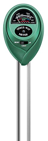 VIVOSUN Bodenmessgerät, 3-in-1 Pflanzenfeuchtigkeitsmesser, Licht- und pH-Tester für Zuhause, Garten, Rasen, Landwirtschaft, Innen- und Außenbereich