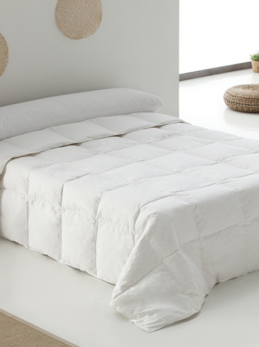 Belnou Edredon Relleno Nordico de Pluma. Blanco Liso. Grueso Blando Comodo Ligero. Diseño 90% Plumon de Oca. 220x220 cm Cama 135/140 cm