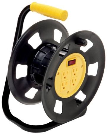Southwire Cord-Reel; 4-Outlet Adapter; Black/Yellow; E230