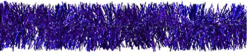Weihnachtsgirlande Lametta 5cm x 3 Meter Lamettagirlande Baumgirlande Christbaumdeko blau