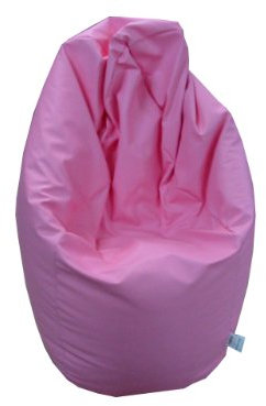 Natalia Spzoo Sitzsack Medium Point aus Kunstleder – Wasser- und Schmutzabweisend, mit Polystyrolfüllung (Pink)