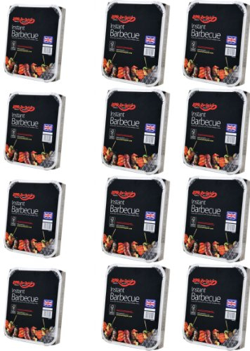 12 X Bar-Be-Quick-Schnell Grill-Packs Jede Packung Feeds zu 4 Personen-Welt beste Marke führenden Einweg-Grill