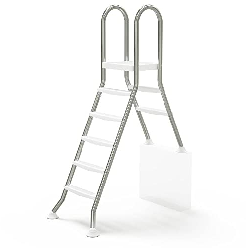 Poolleiter Edelstahl 1,35 m, 2/5 Stufen für teilversenkte Becken