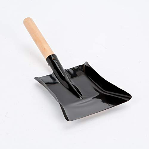 SHOVEL BLACK 7 WITH WOODEN HANDLE