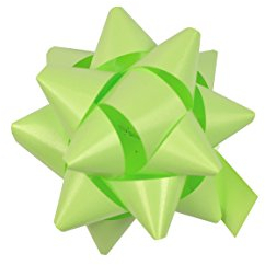 Geschenkschleifen 8cm x 10 Stück Hellgrün