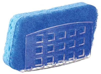iDesign Large Suctions Soap Dish Holder for Shower, Made of Durable Plastic with two Strong Suction Cups, Clear